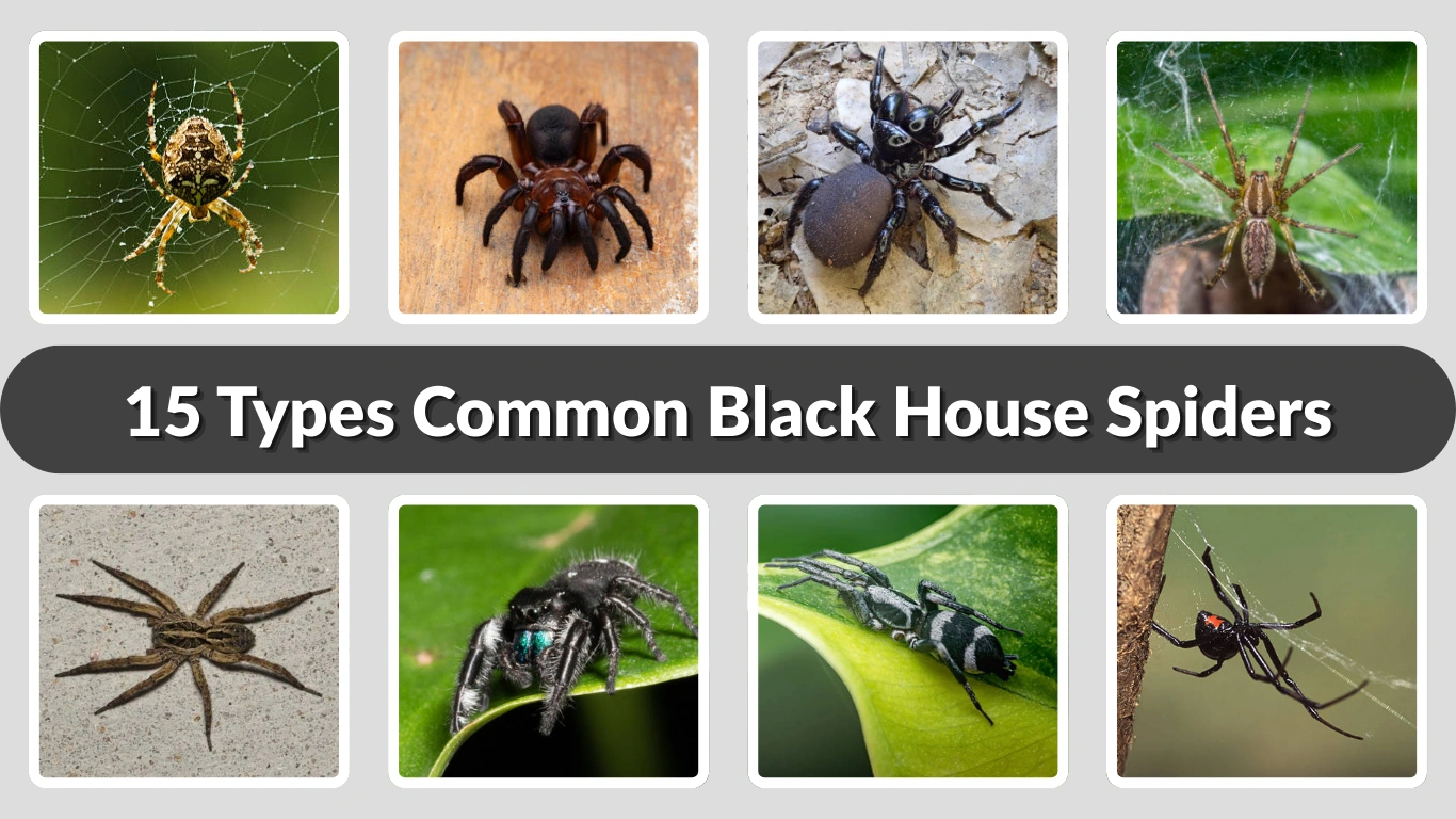 15 Types Common Black House Spiders Identification, Bite & Risk