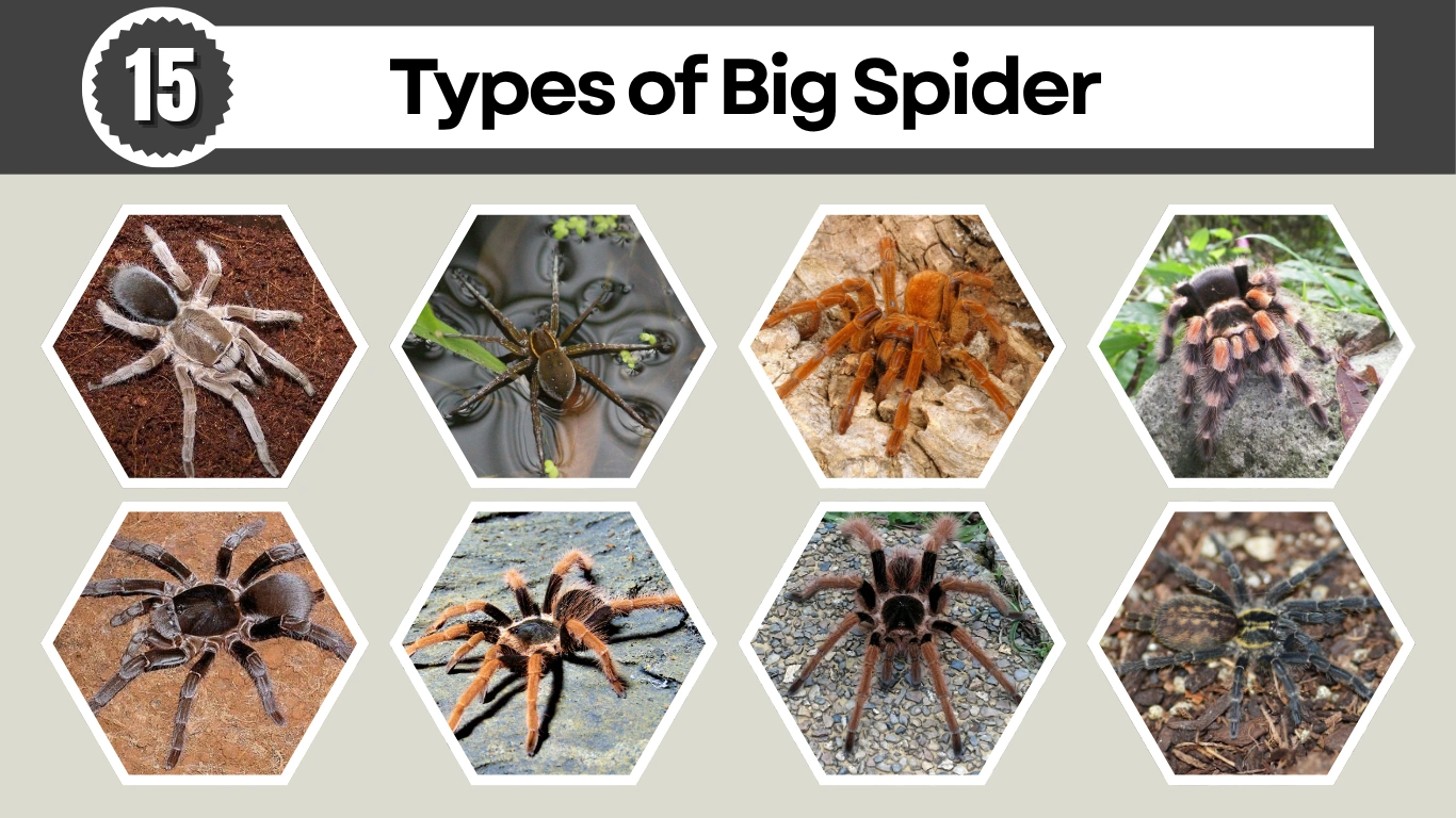 15 Types of Big Spider Identification with Pictures