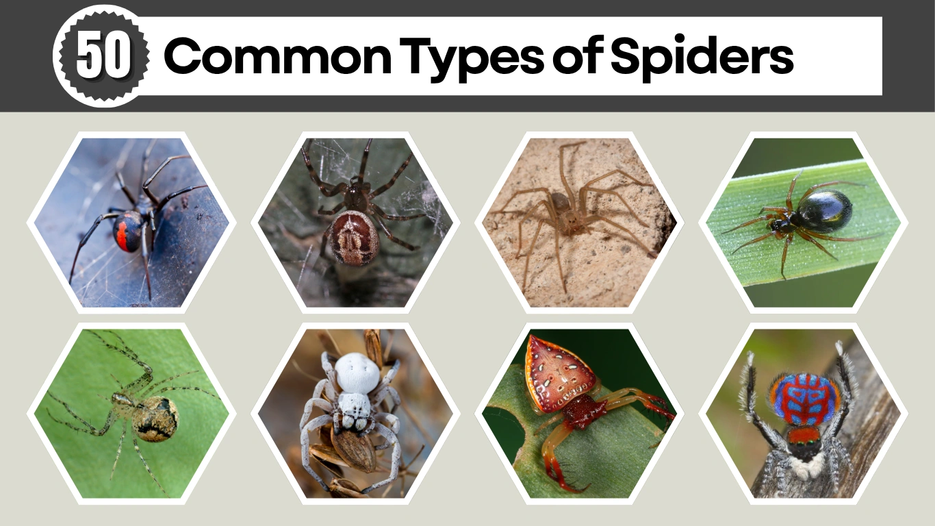 50 Common Types of Spiders Species Identification with Name & Pictures 