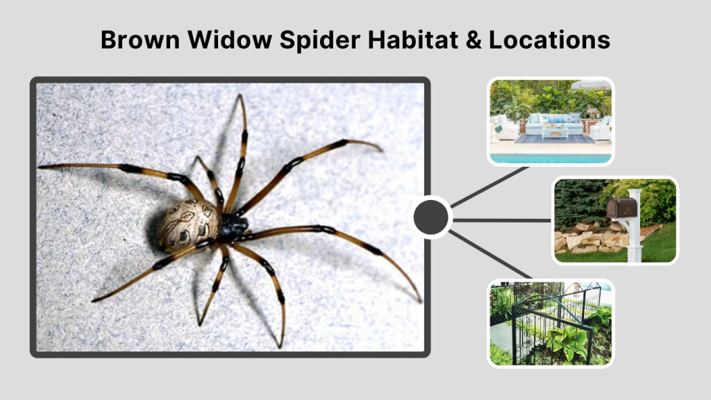 Brown Widow Spider Habitat & Locations