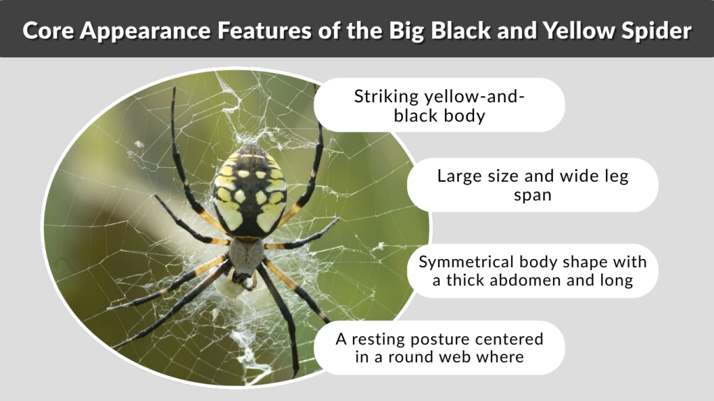 Core Appearance Features of the Big Black and Yellow Spider