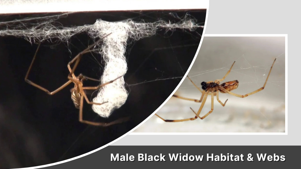 Male Black Widow Habitat & Webs