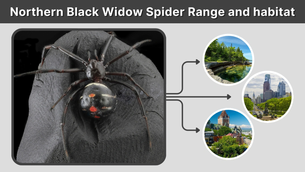 Northern Black Widow Spider Range and habitat