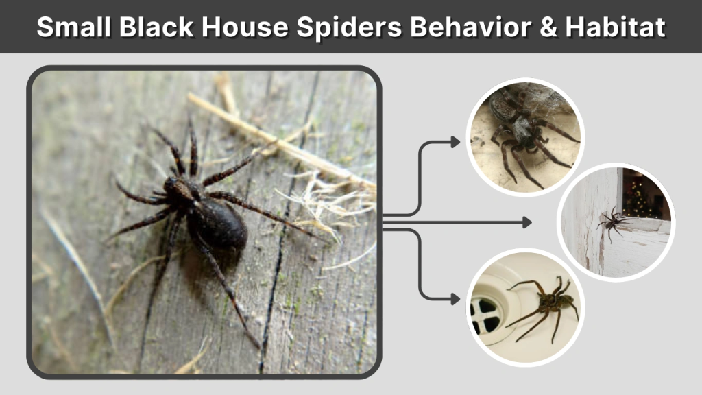 Small Black House Spiders Behavior & Habitat