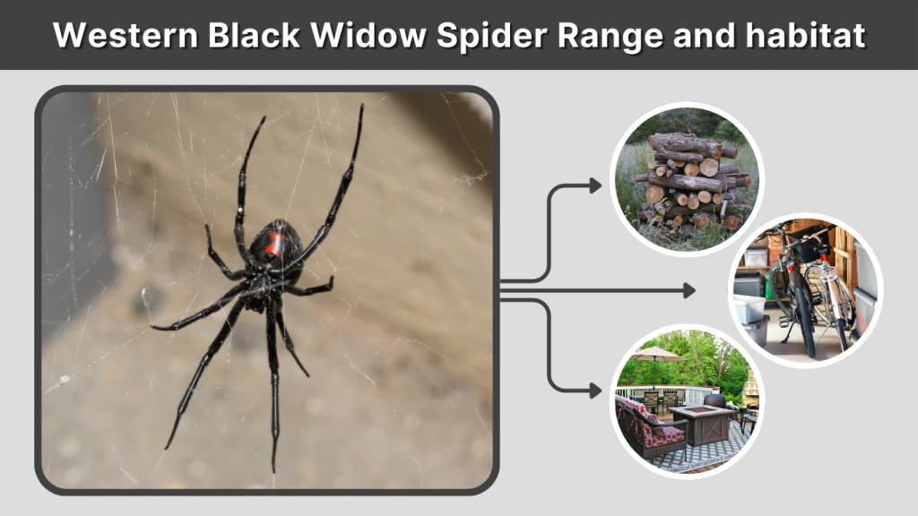 Western Black Widow Spider Range and habitat