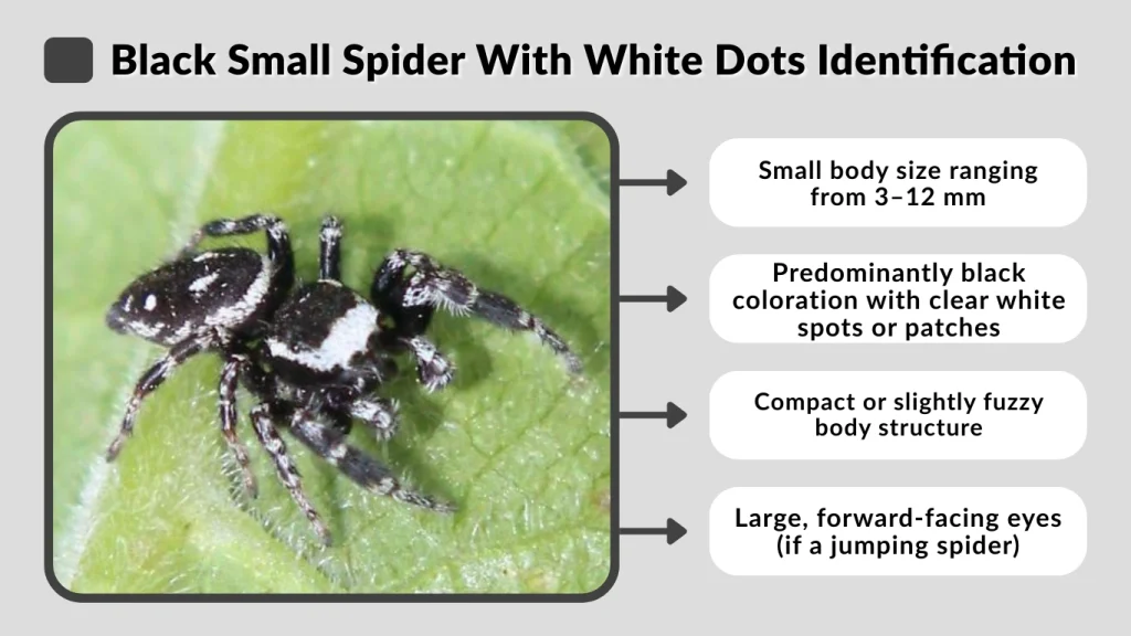 Black Small Spider With White Dots Identification