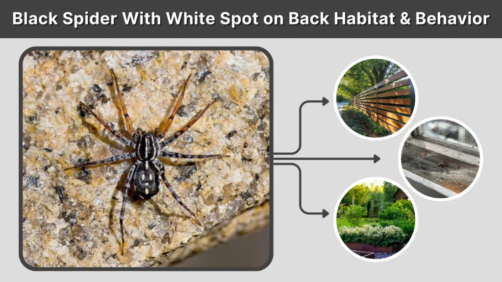 Black Spider With White Spot on Back Habitat & Behavior