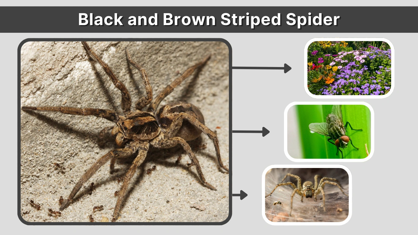 Black and Brown Striped Spider Full Identification Guide