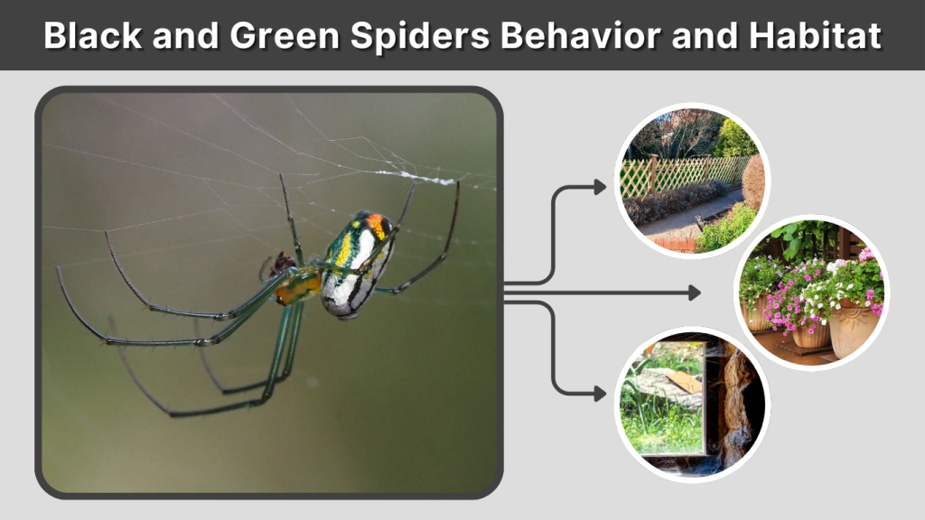 Black and Green Spiders Behavior and Habitat