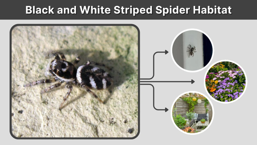 Black and White Striped Spider Habitat