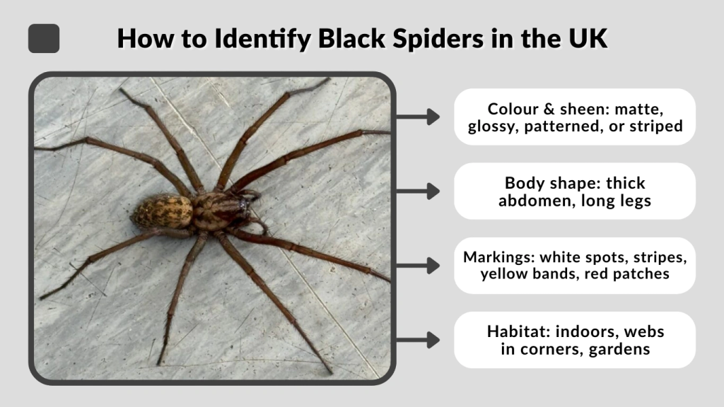How to Identify Black Spiders in the UK