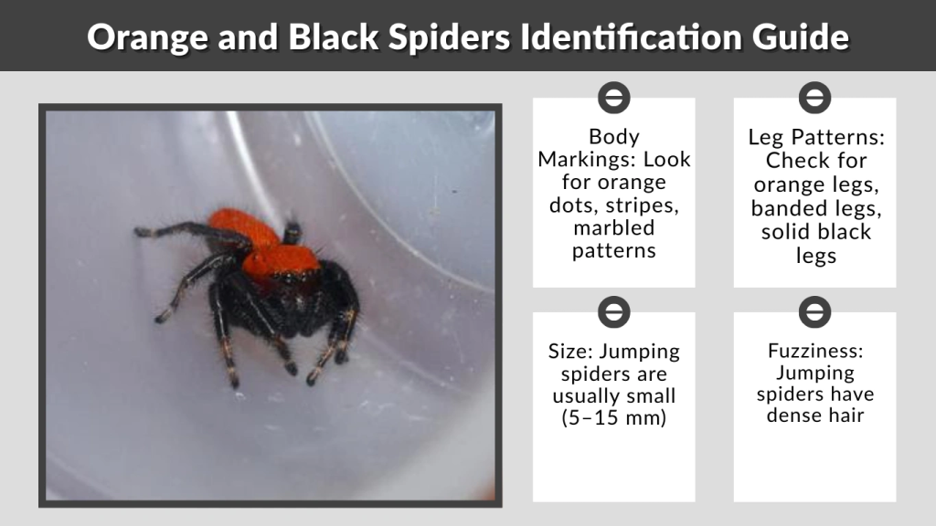 Orange and Black Spiders Identification Guide