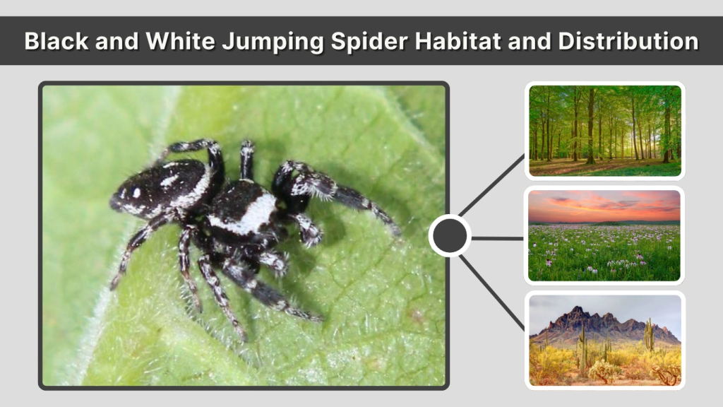 Black and White Jumping Spider Habitat and Distribution