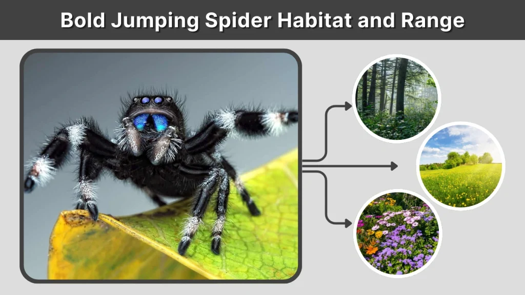 Bold Jumping Spider Habitat and Range