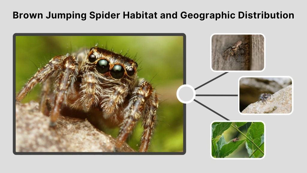 Brown Jumping Spider Habitat and Geographic Distribution