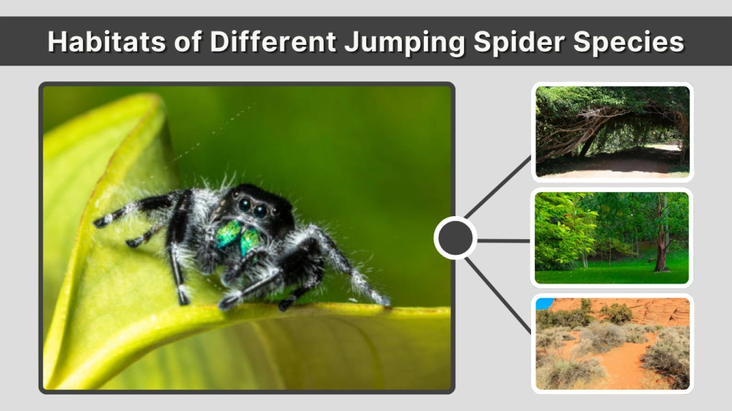 Habitats of Different Jumping Spider Species