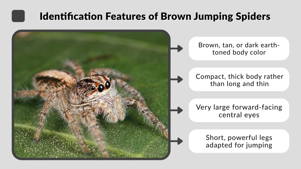 Identification Features of Brown Jumping Spiders