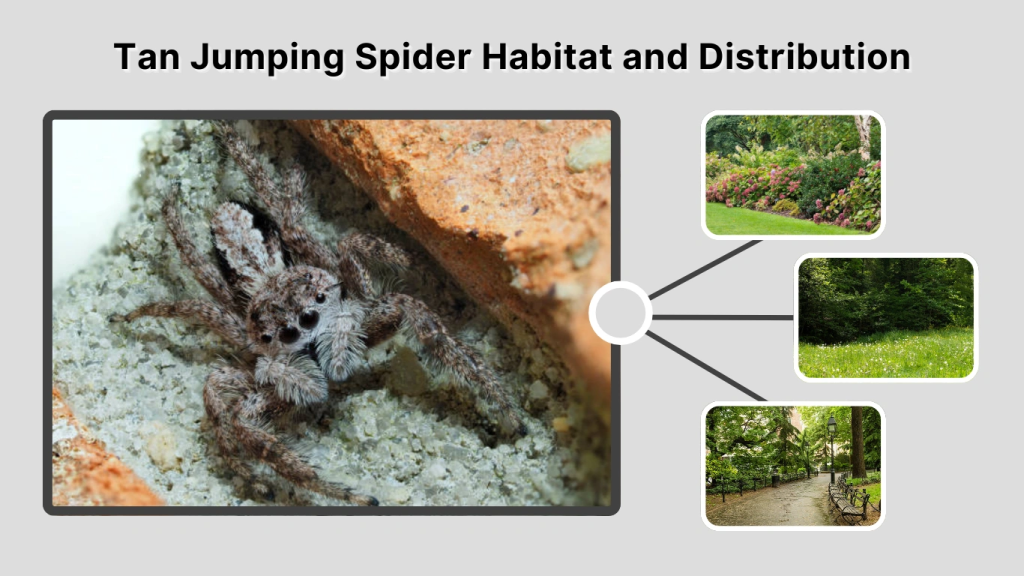 Tan Jumping Spider Habitat and Distribution