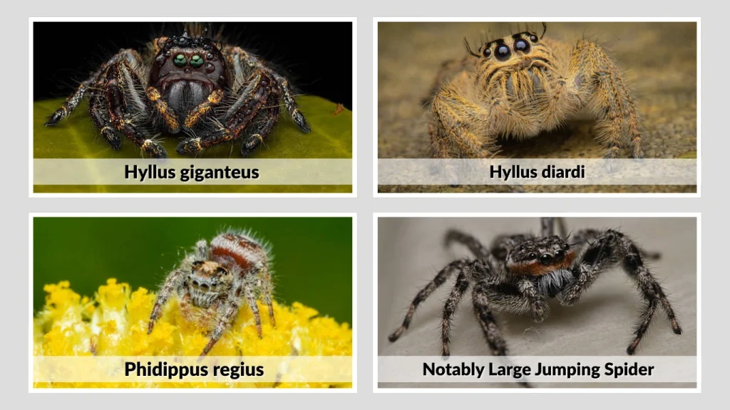 Which Species Are the Largest Jumping Spiders