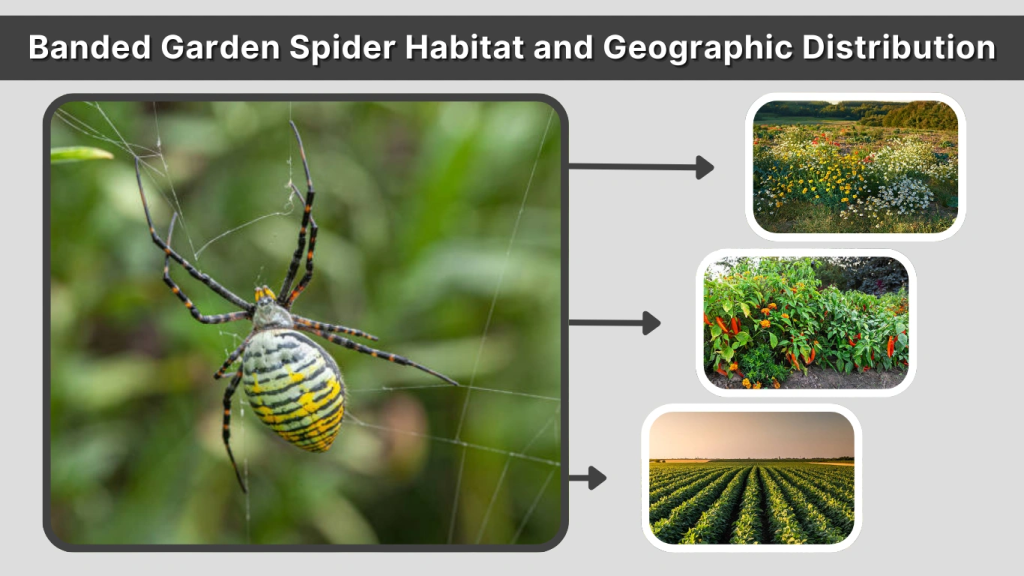 Banded Garden Spider Habitat and Geographic Distribution