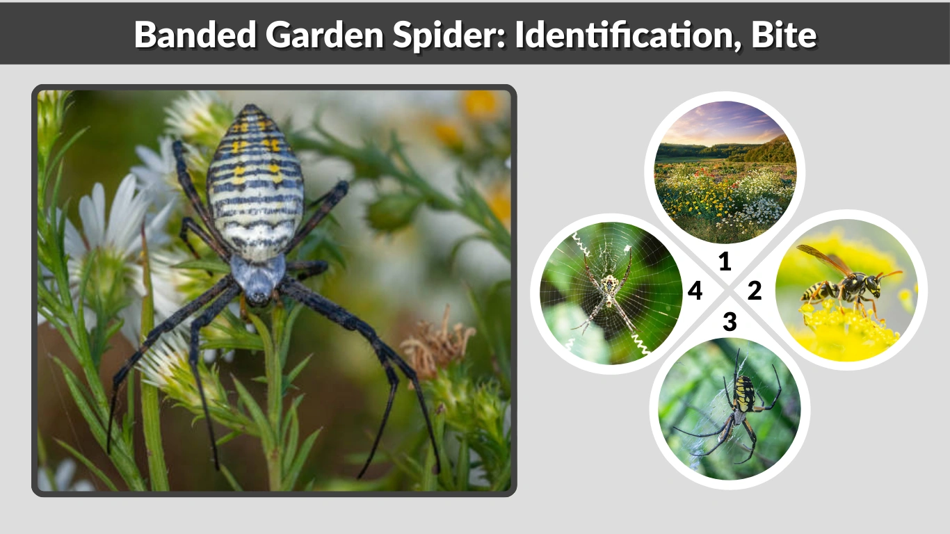 Banded Garden Spider Identification, Bite