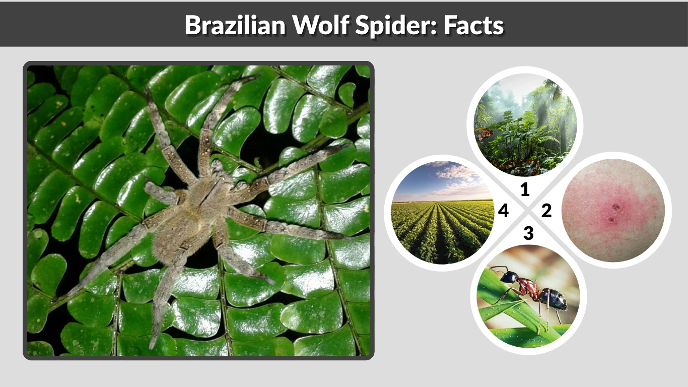 Brazilian Wolf Spider Facts, Habitat, Behavior & Bite Risk