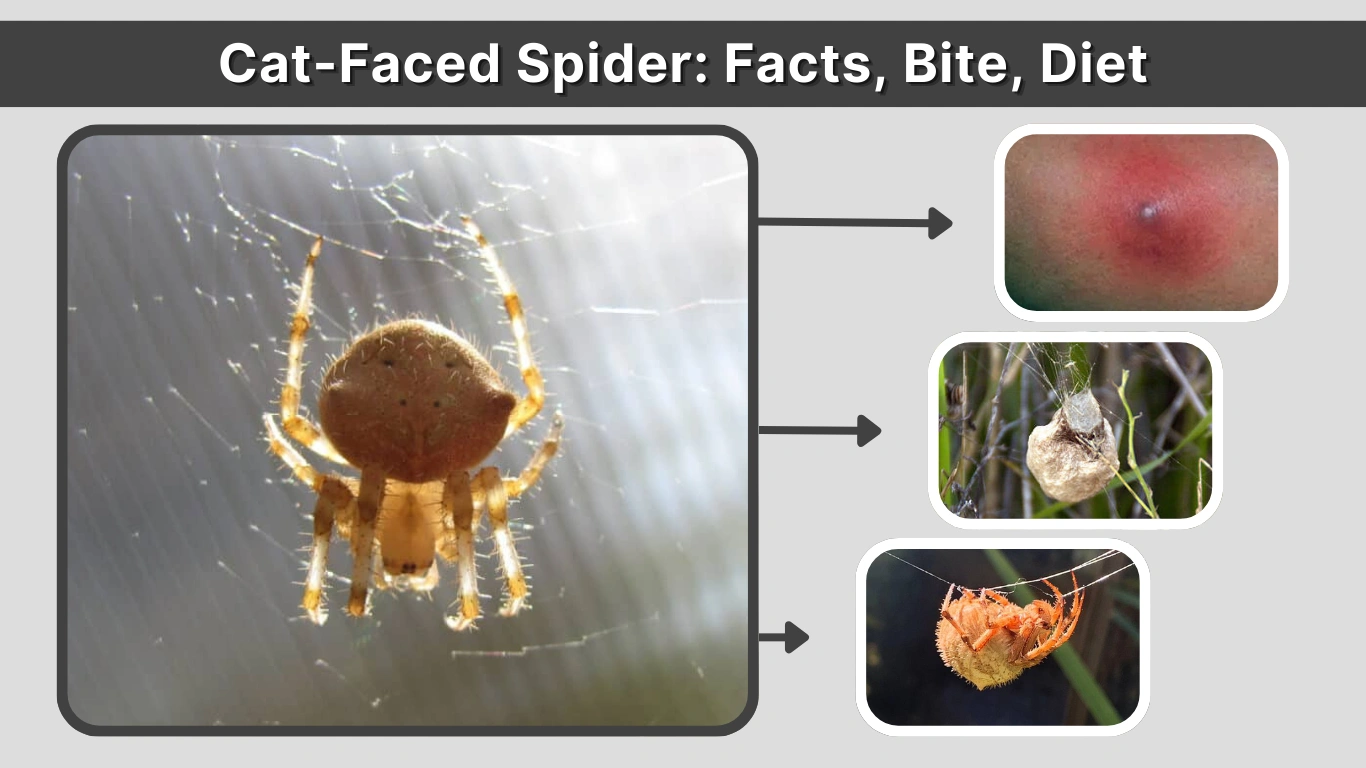 Cat-Faced Spider Facts, Bite, Diet & Lifespan