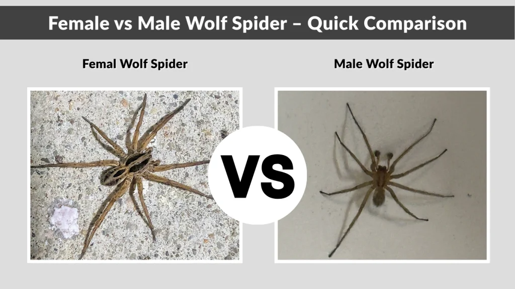 Female vs Male Wolf Spider – Quick Comparison