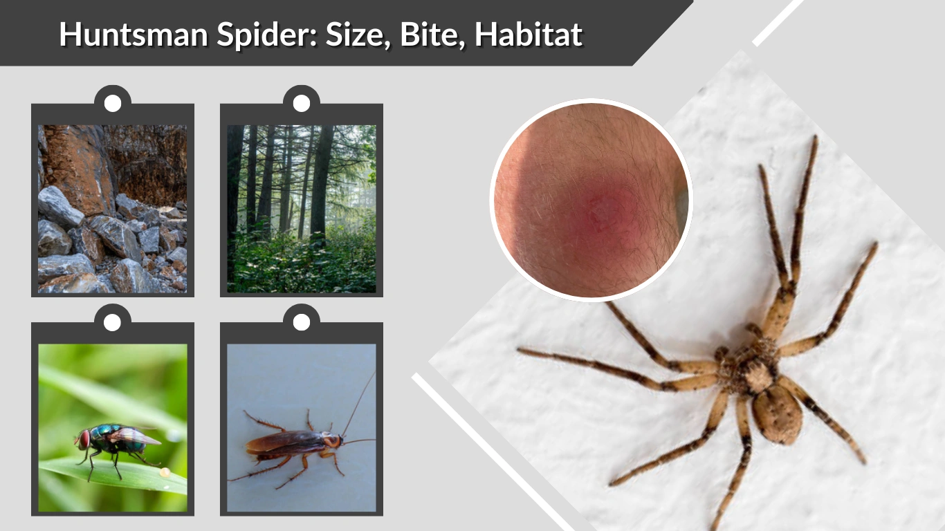 Huntsman Spider Size, Bite, Habitat, and Key Facts