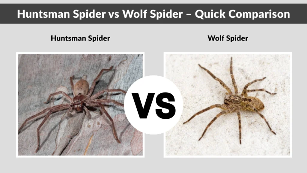 Huntsman Spider vs Wolf Spider – Quick Comparison