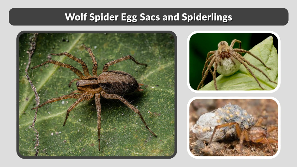 Wolf Spider Egg Sacs and Spiderlings