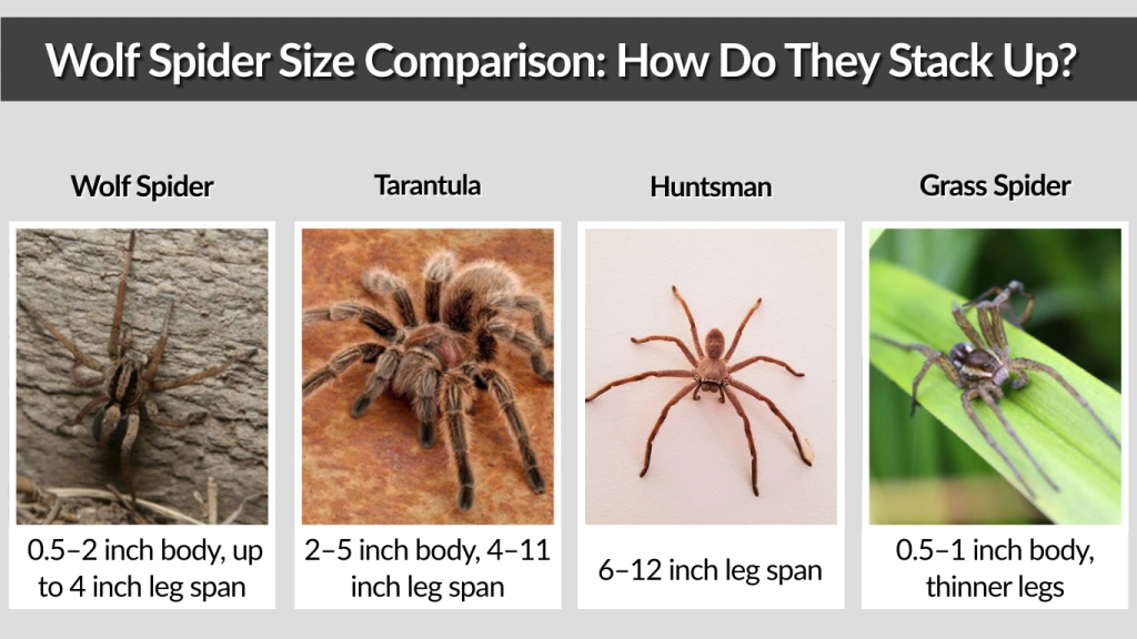 Wolf Spider Size Comparison How Do They Stack Up
