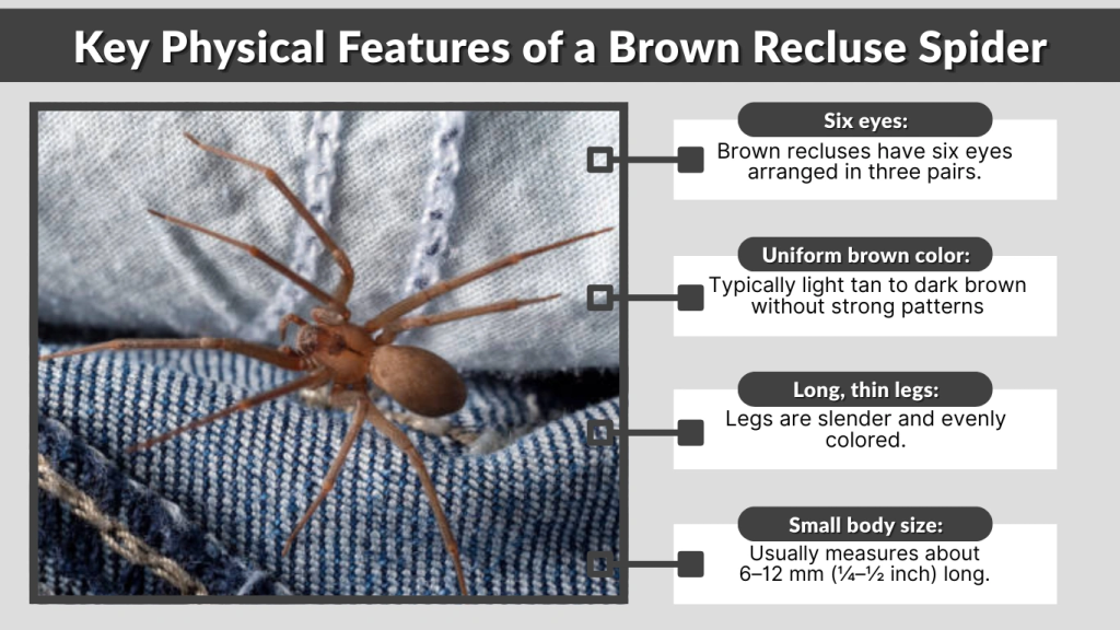 Key Physical Features of a Brown Recluse Spider