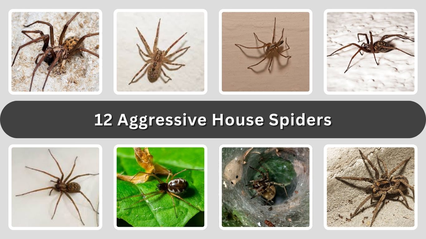 12 Aggressive House Spiders