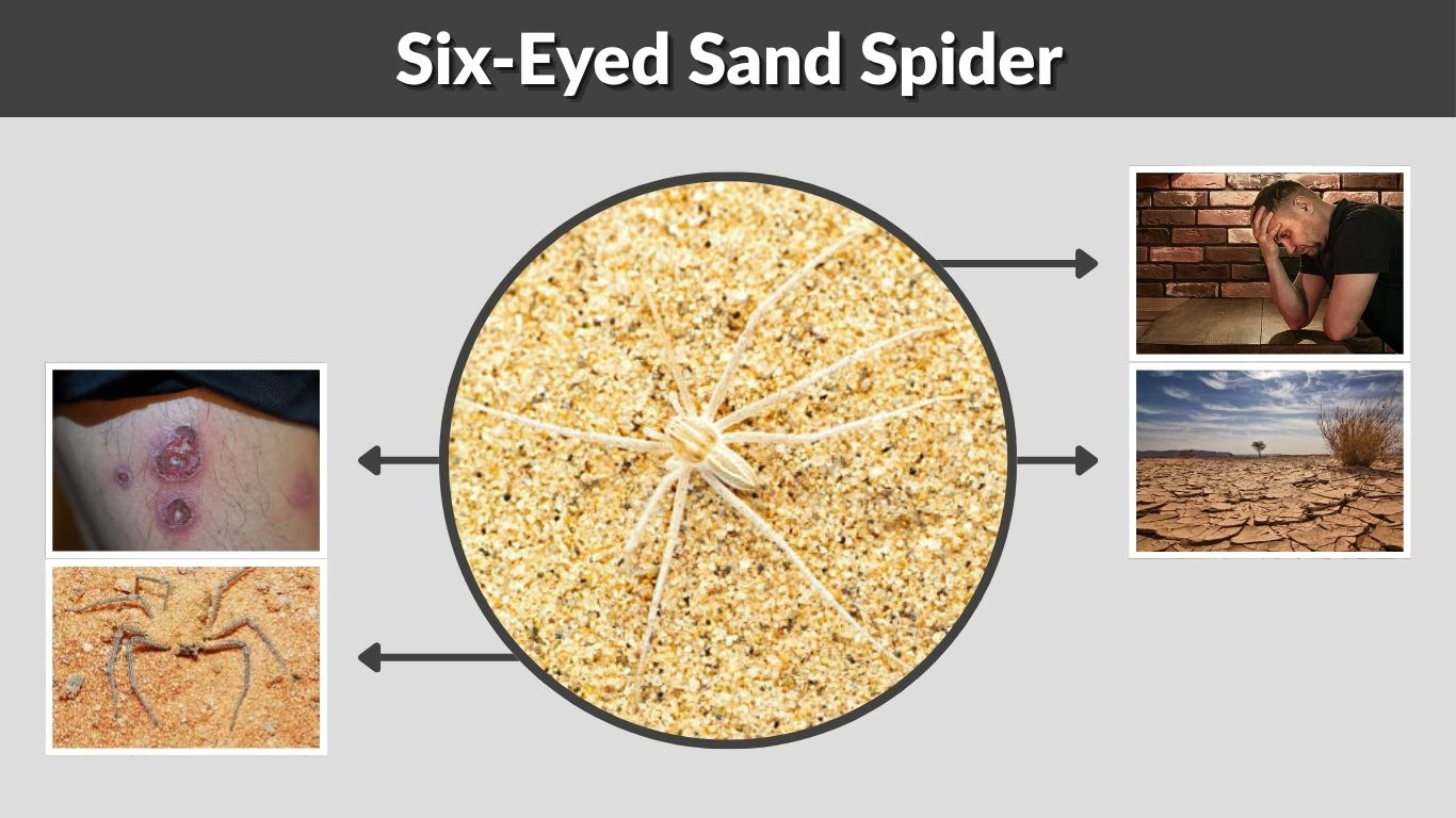 Six-Eyed Sand Spider Habitat, Bite and Venom Facts