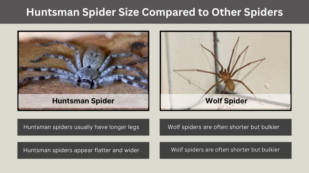 Huntsman Spider Size Compared to Other Spiders