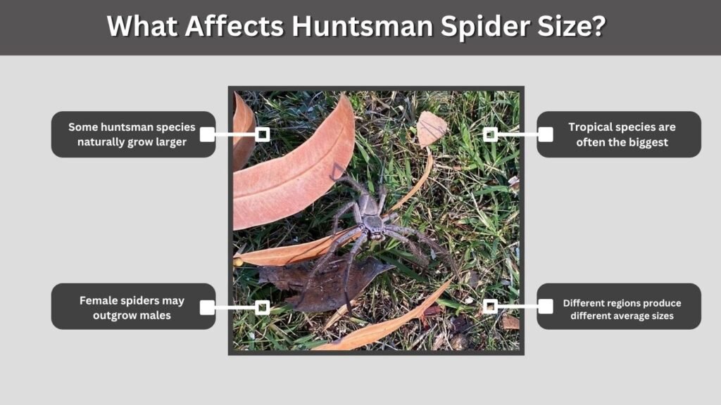 What Affects Huntsman Spider Size?