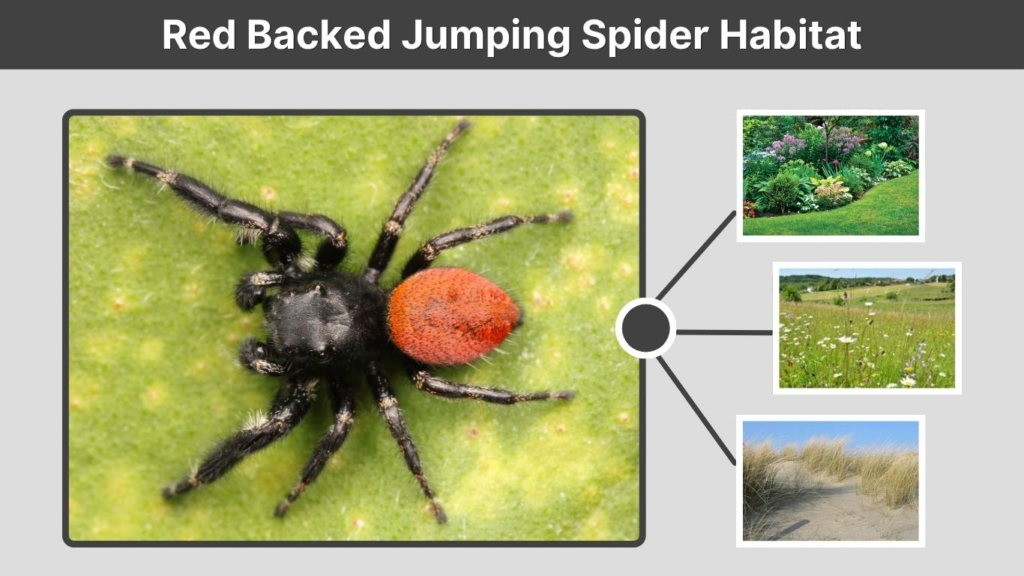 Red Backed Jumping Spider Habitat