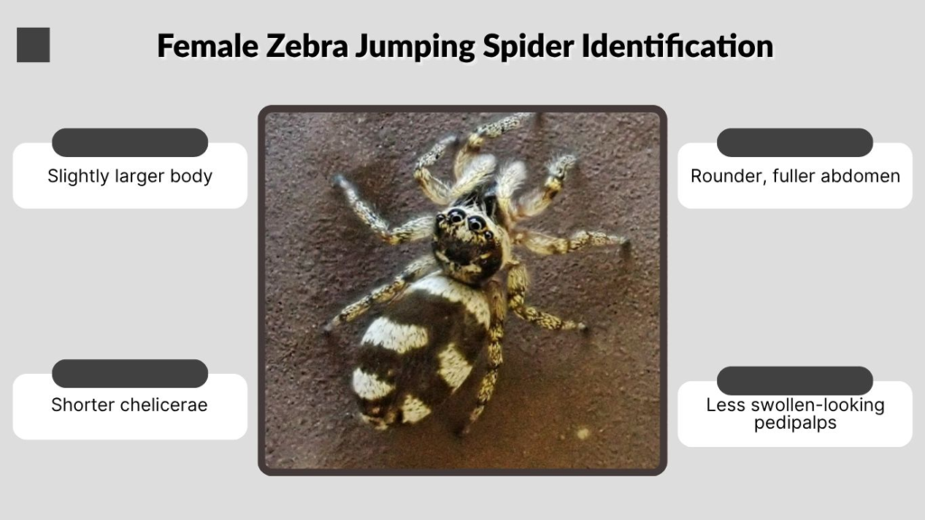 Female Zebra Jumping Spider Identification