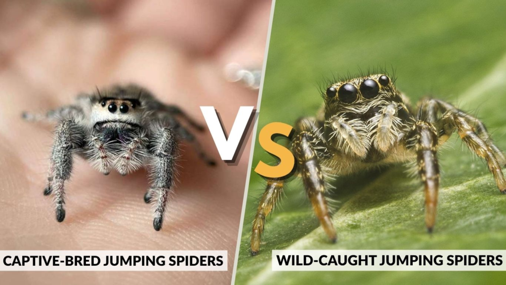 Captive-Bred vs. Wild-Caught Jumping Spiders