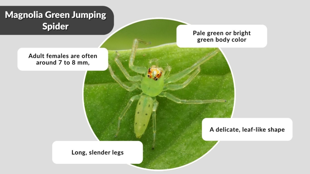 Magnolia Green Jumping Spider
