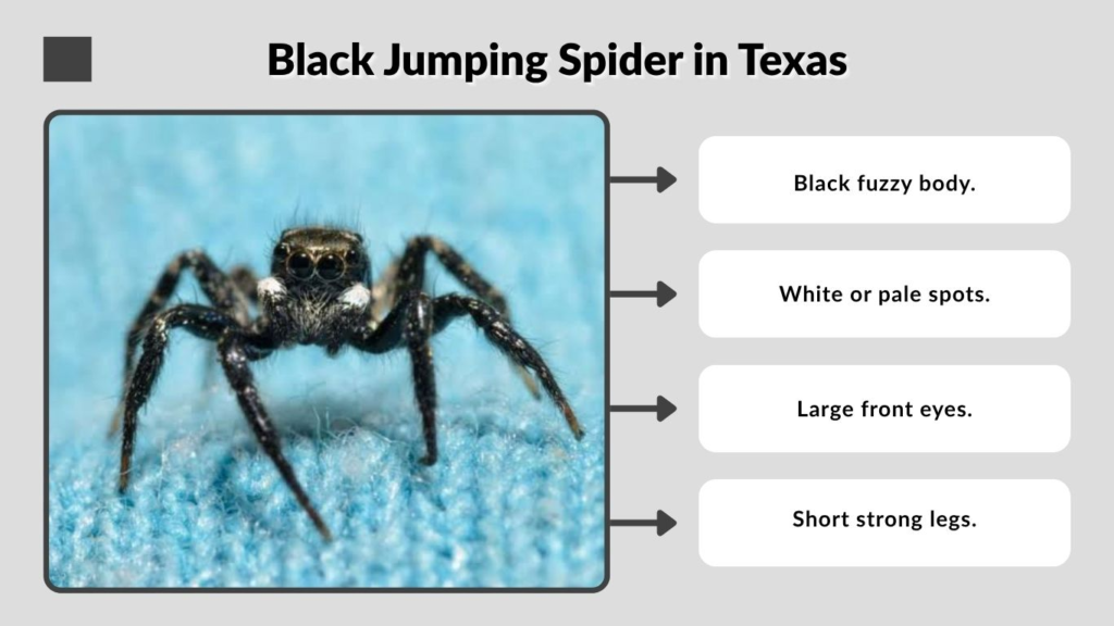 Black Jumping Spider in Texas