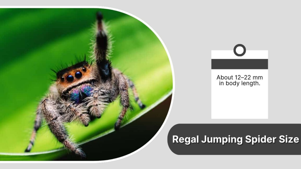 Regal Jumping Spider Size