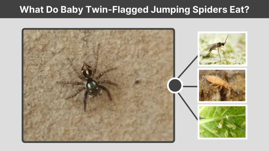 What Do Baby Twin-Flagged Jumping Spiders Eat?
