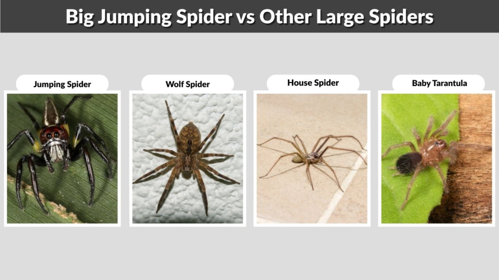 Big Jumping Spider vs Other Large Spiders