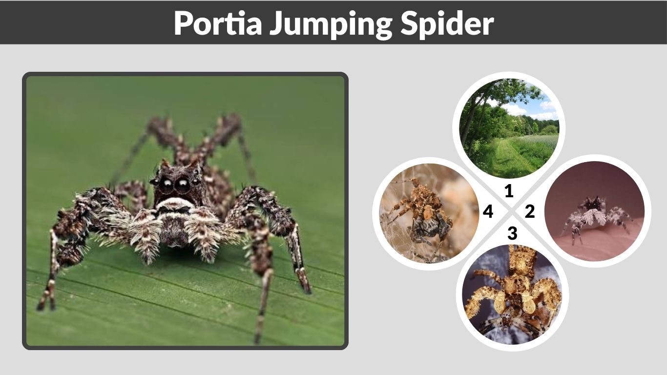 Portia Jumping Spider: Intelligence, Hunting and Facts