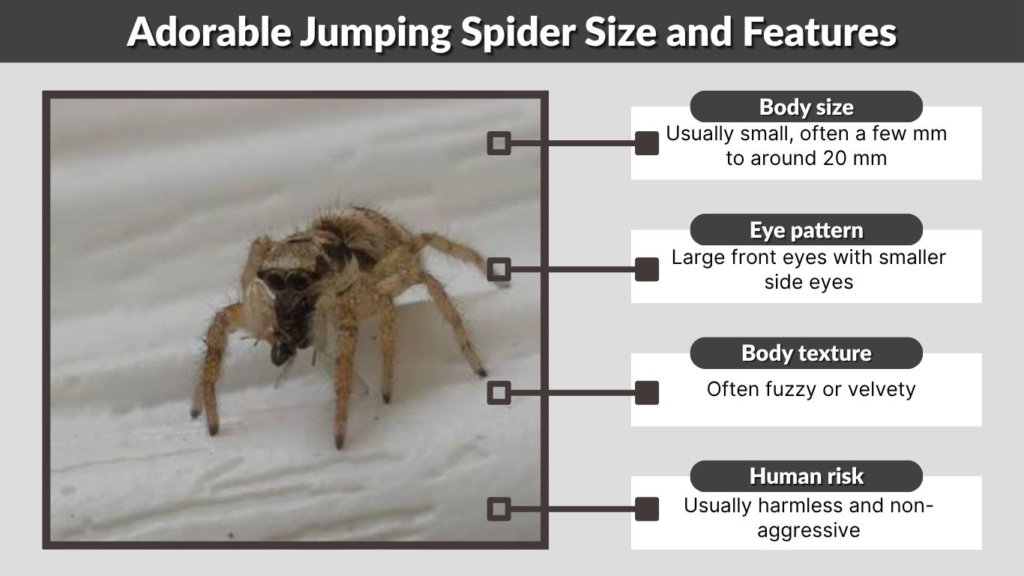 Adorable Jumping Spider Size and Features