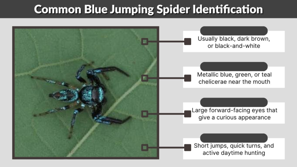 Common Blue Jumping Spider Identification