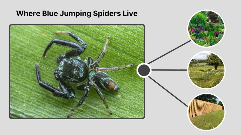 Where Blue Jumping Spiders Live