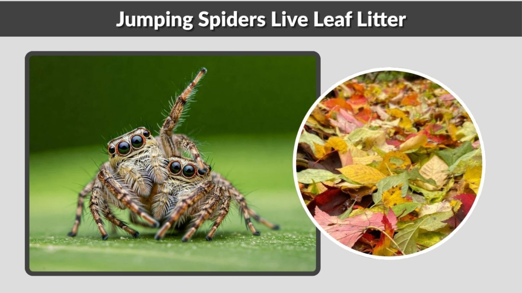 Jumping Spiders Live Leaf Litter